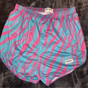 Thigh Huggers Striped Gym Shorts/Lifting XL